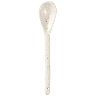 Broste Copenhagen Nordic Vanilla Teelöffel aus Steingut, Unikat, spülmaschinenfest, mikrowellengeeignet, Länge: 16 cm, 14533444