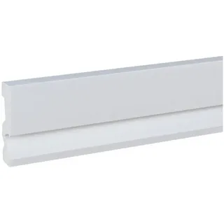PROVISTON Sockelleiste 20 x 90 x 2000 mm Moderne Fußleiste Eckiges Profil Hochwertige Fußleiste Kunststoff Weiß Wasserfest, Robust und Langlebig