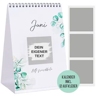 Things of Happiness Monatskalender Jahreskalender für gemeinsame Aktivitäten, 12 Rubbel Gutscheine, Bucketlist Kalender, Date Night Ideen, DIN A5 Format grün|weiß