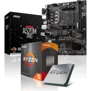 Memory PC Aufrüst-Kit Bundle Ryzen 7 5700X 8X 4.6 GHz Prozessor, 16 GB DDR4, A520M Pro Mainboard (zusammengebaut inkl. Bios Update + Funktionskontrolle)