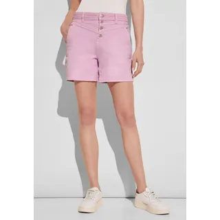 STREET ONE Bermudas mit dekorativer Passe rosa 25