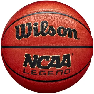 Wilson Basketball NCAA LEGEND, Mischleder, Indoor- und Outdoor-Basketball, Orange/Schwarz, 5