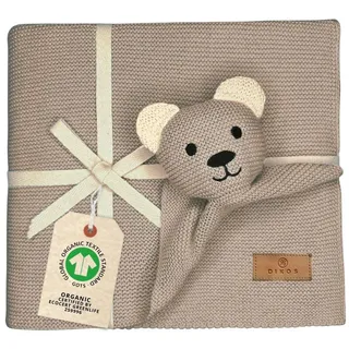 Babydecke DIKOS® Babydecke SCHMUSE-Bär Baby Geschenk Mädchen Junge Geschenkset, DIKOS, Geschenk zur Geburt, PREMIUM Qualität, 100 % BIO Baumwolle, nachhaltig