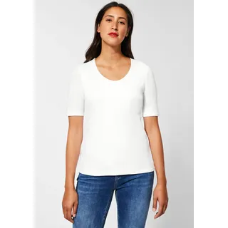 STREET ONE Damen T-Shirt New Palmira, Weiß Neu, 42