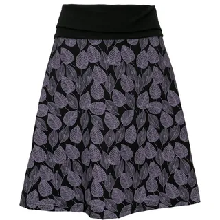 Guru-Shop Minirock Minirock aus Bio-Baumwolle, Boho Tellerrock.. alternative Bekleidung schwarz S