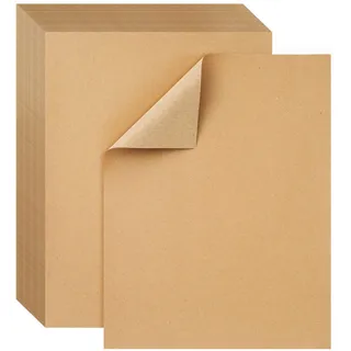 50 Blätter Kraftpapier A4, Kraftpapier A4, Braunes Kraftpapier Karton, Kartonpapier zum Basteln Hochzeit Einladungen, Menükarten- Craft Papier zum Drucken und Schreiben