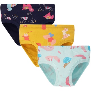 Jungen Unterwäsche für Schwimmen Kinder Kinder Mädchen Unterwäsche Cute Print Briefs Shorts Hosen Baumwolle Unterwäsche Trunks 3PCS Mädchen Sportunterwäsche (Blue, 12-18 Months)