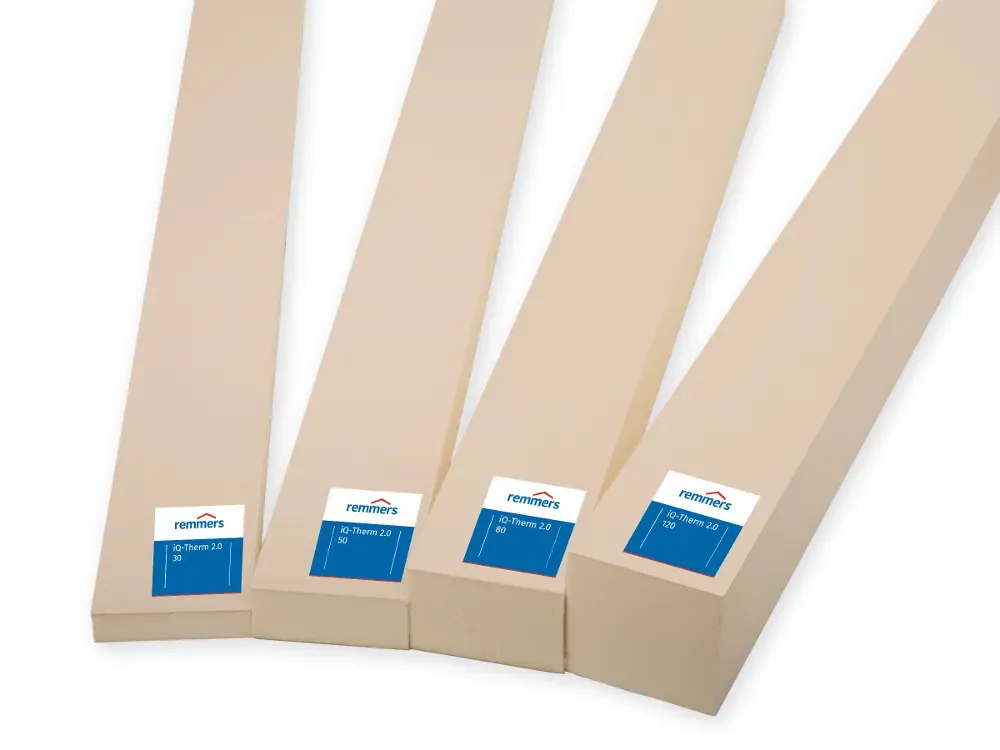 Remmers iQ-Therm 2.0 | PUR-Hartschaumstreifen 1175x125mm - 80mm | Pack mit 27 Streifen = 3,97m2