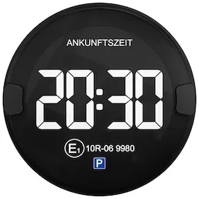 OOONO® P-Disc N°2 dark - Elektronische Parkscheibe mit Zulassung fürs Auto-vollautomatische Parkuhr