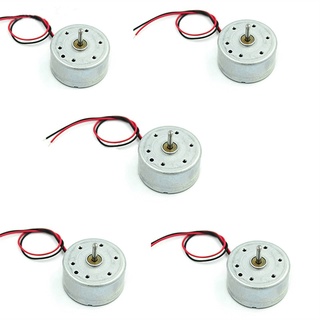 Leloo Lcuihong-Mini-Gleichstrommotor 5pcs. 2MM 2. Drahtbürstenmotoren, DC 1.5V 3V 4.5V 5V 6V, 2 Pins-Steckerabstand pH 2,0 mm, DC Motor Micro 300 Solarmotor DIY Ersatzteile