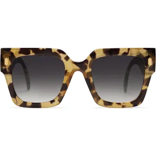 SOJOS Sonnenbrille Damen Groß Vintage Retro Quadratisch Cateye Rahmen UV400 Schutz Klassische Outdoor Moderne eckig Übergroß Sonnenbrillen SJ2194 mit C10 Gelbe Leoparden Rahmen - XL