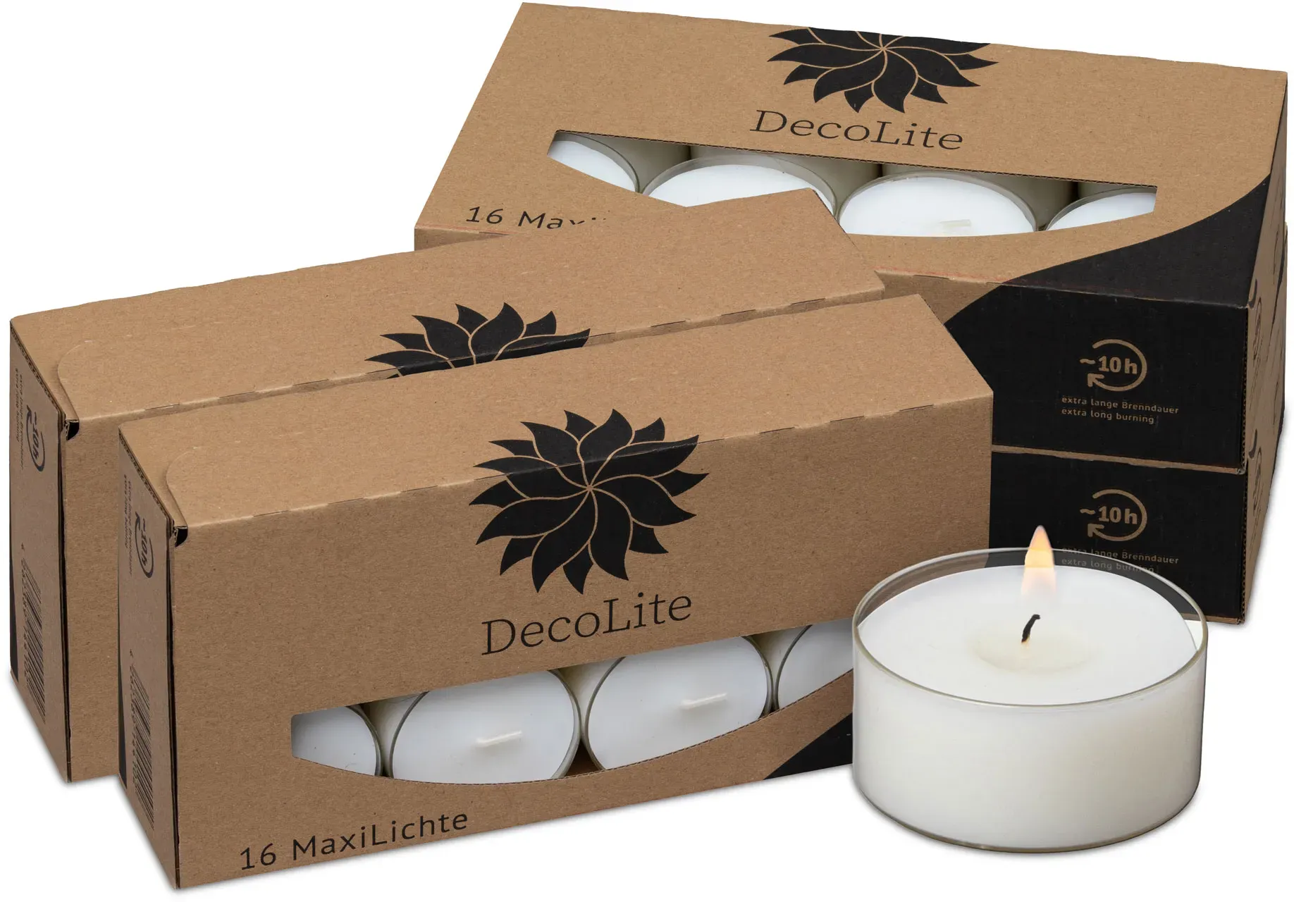 DecoLite: Maxi-Teelichter Nightlights - Gastropack (4x16er Pack)