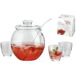 Bohemia Cristal Libera Bowlegefäß + Gläser 9er Set transparent