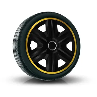 NRM Radkappe FAST LUX 14 Zoll in Gold, 14 in Zoll, (4-St) Radzierblenden für Stahlfelgen Radkappen Satz 4er Set 14" goldfarben