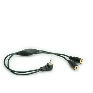 Roline Lautsprecher-Y-Kabel, 3,5mm (Stecker, 2x Buchse), mit Volumenregler