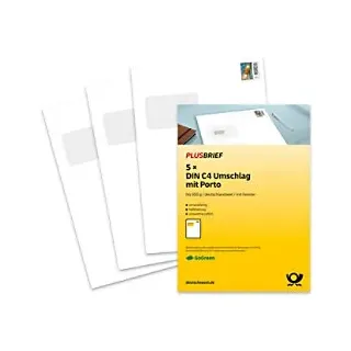 Deutsche Post Briefumschläge mit Porto 1,80 Euro 5 Stück