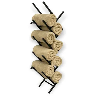 DanDiBo Ambiente DanDiBo Handtuchhalter Bad Wand Metall Schwarz Acord 96278 Modern Handtuchregal Wandmontage Wandhandtuchhalter Badezimmer