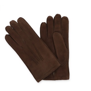 halsüberkopf Accessoires Lederhandschuhe Handschuhe für Herren aus Veloursleder Lammfellhandschuh braun M