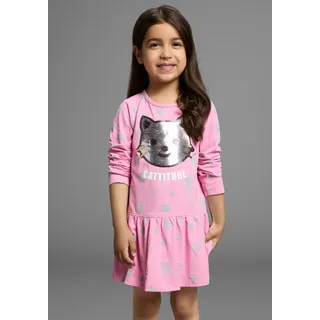Kidsworld Jerseykleid in rosa gemustert), | Gr.: 104/110