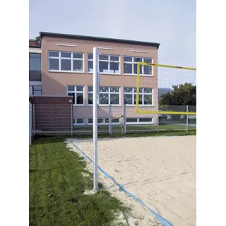 Beachvolleyballpfosten, Silber, Spindelspannsystem, 83 mm rund - Silber