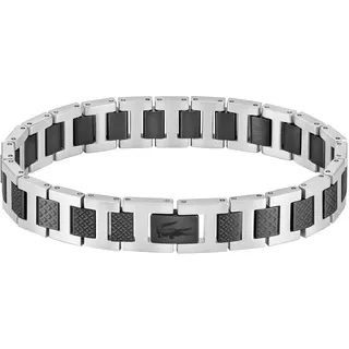Lacoste Gliederarmband für Herren Kollektion METROPOLE aus Edelstahl und schwarz-plattiertem Stahl - 2040418