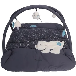 Sterntaler Spielbogen Baby Spielbogen eckig Eisbär Elia - Spielmatte Baby, Babyspielzeug, Spielzeug - dunkelgrau