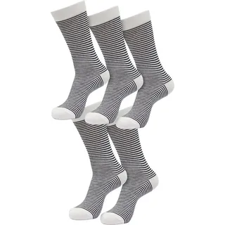 URBAN CLASSICS Fine Stripe 5 Pack Socken - Schwarz - 47-50