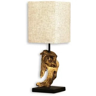 levandeo Lampe Tischlampe aus Holz Holzlampe Treibholz 45cm hoch - Jede Lampe EIN Unikat naturbelassenes Massivholz