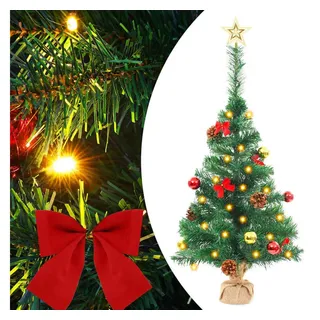 vidaXL Künstlicher Weihnachtsbaum mit Kugeln Grün 64 cm