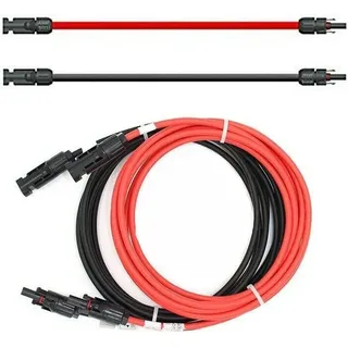 Solartronics Verlängerungskabel 4mm2 inkl. Solarstecker 2x15m - PV Kabel H1Z2Z2-K beidseitig rot/schwarz Länge: 2 x 15m Rot