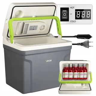 vayox Tragbare Auto-Kühlbox mit Heizfunktion, 27 l 230V/12V/24V grau - Grau