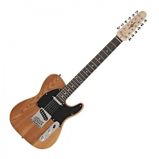 Gear4music Knoxville 12-saitige E-Gitarre mit massivem Eschenkorpus