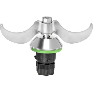 Patix Teigmesser Tm6,Meistermix Teigmesser für TM6, TM5 & Monsieur Cuisine- Teigschneider aus Solinger Edelstahl mit Wellenschliff & Holzgriff, Spülmaschinengeeignet