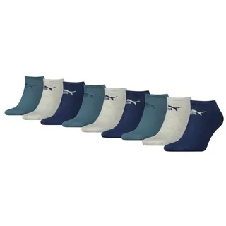 Puma 9er PACK Puma Unisex Sneaker Socken im Retro Design knöchelhoch für Damen Herren BLAU 39/42
