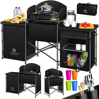 Kesser Campingschrank Campingküche Schwarz