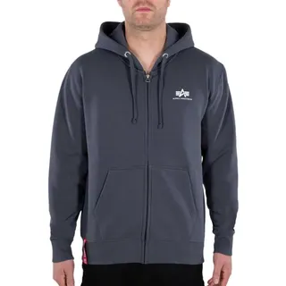 Alpha Industries Basic Zip Hoody SL Kapuzensweat für Herren Greyblack