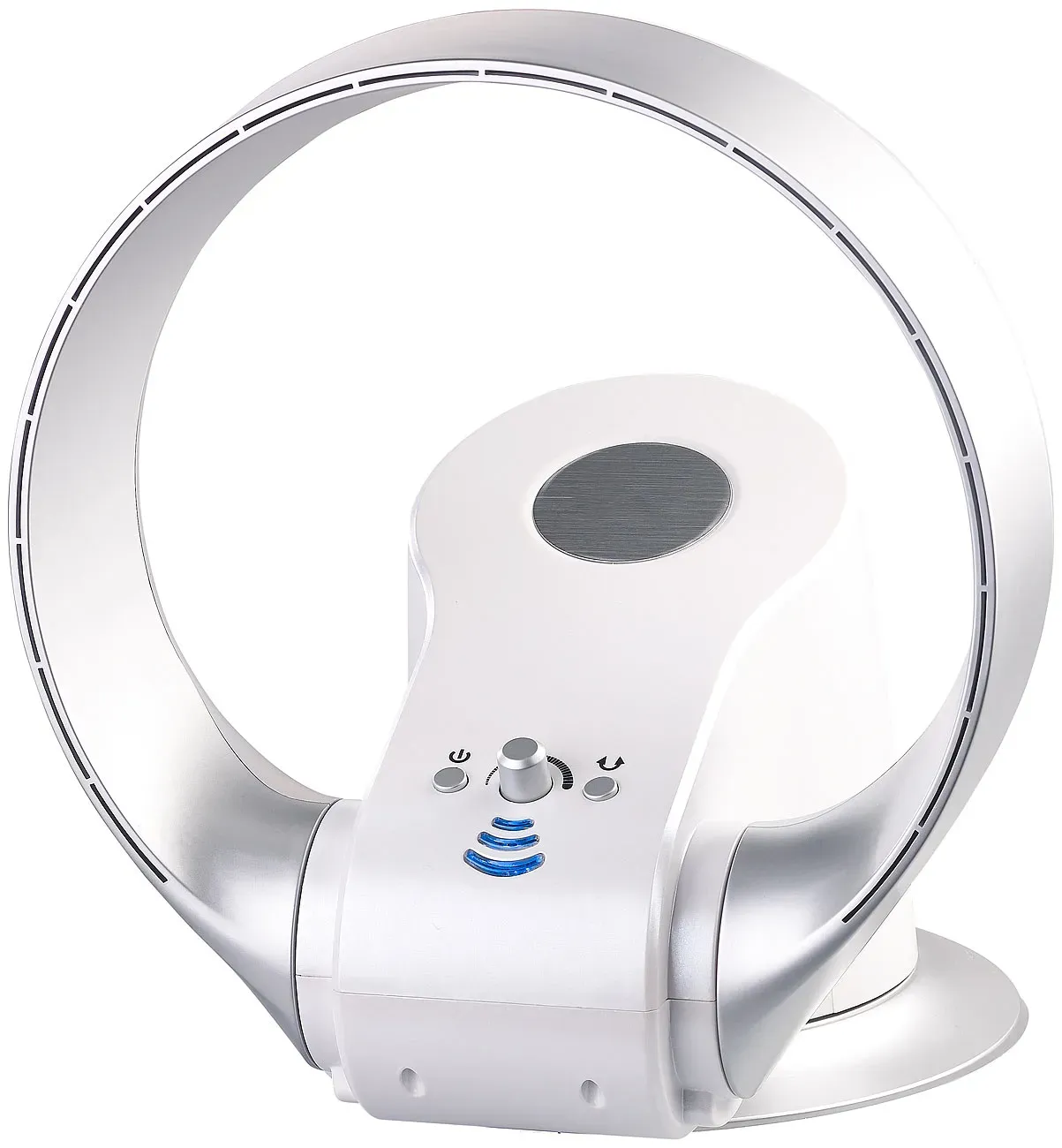 Rotorloser 360°-Wand- und Tisch-Ventilator mit Oszillation, 26 Watt