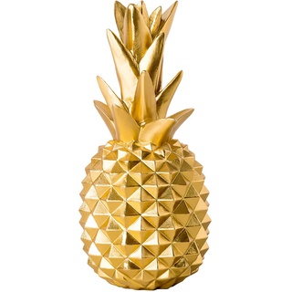 shelfmade Goldene Ananas Deko - Wohnzimmer Tischdeko aus Kunstharz- Polyresin Deko Ananas Gold Silvester & Hochzeitsdeko Geschenk - Gold Deko Modern - Goldene Ananas Pokal (Gold)