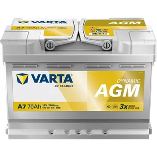 Varta 570901076J382 Starterbatterie VARTA AGM XEV A7 für Autos mit hohem Energiebedarf