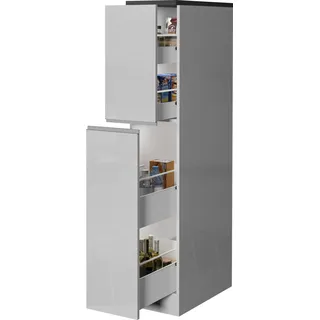 kochstation Apothekerschrank »KS-Sole«, Breite 30 cm, 2 Auszüge, 4 Fächer weiß