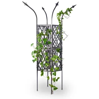 Gartenwelt Riegelsberger Rankhilfe Rankturm Barock schwarz freistehende Kletterhilfe für Rose Clematis