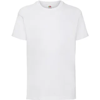 Fruit of the Loom Valueweight T Kids Basic T-shirt in versch. Farben und Größen, weiß, 164
