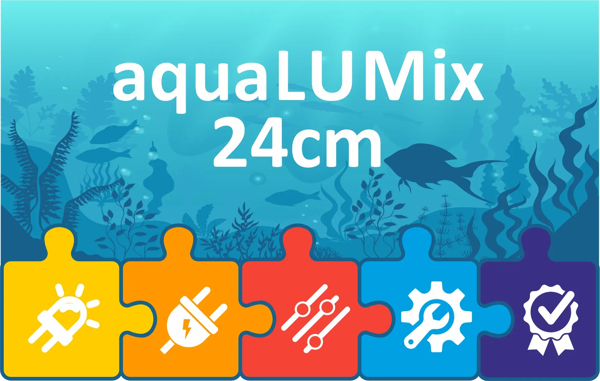 aquaLUMix 24cm Aquarium LED Beleuchtung | Komplett-Set konfigurierbar