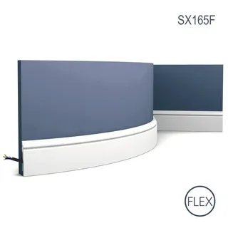 Orac SX165F axxent flexible Profilleiste Sockelleiste Fußleiste Weiß 2 m 200 x 6,9 cm