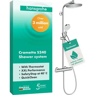 Hansgrohe Crometta S Showerpipe 240 1jet EcoSmart mit Thermostat chrom 27268000