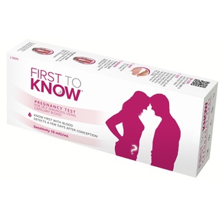 First To Know – Der erste Schwangerschaftstest mit Blut, den man alleine machen kann – Packung mit 2 Tests