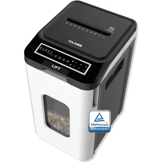 Aktenvernichter, Papierschredder bis 350 Blatt gleichzeitig, Autofeed Schredder, P4, Reisswolf mit 53L Papierkorb, Extrem leise mit nur 58dB, Kreuzschnitt Partikelschnitt, Automatische Abschaltung