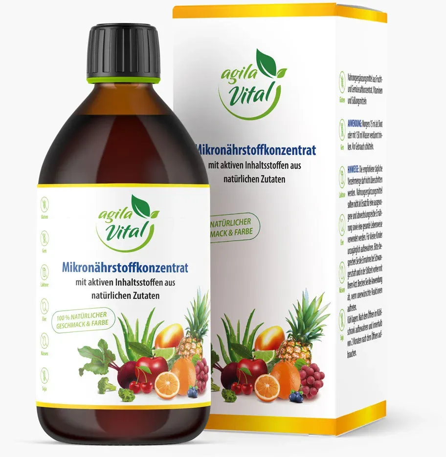Agila Vital Mikronährstoffkonzentrat (500 ml) - Täglicher Energieschub
