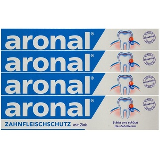 4x aronal Zahnpasta 75ml Zahnfleischschutz mit Zink PZN: 9431782 elmex Forschung