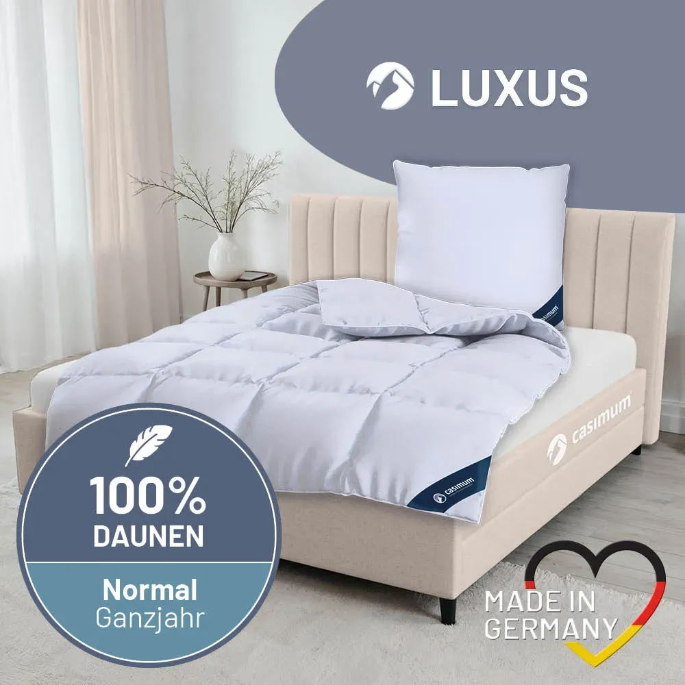 Daunendecke »LUXUS« – 100% Daunen, Klasse 1, Downpass, hergestellt in Deutschland, Größe: 200x200